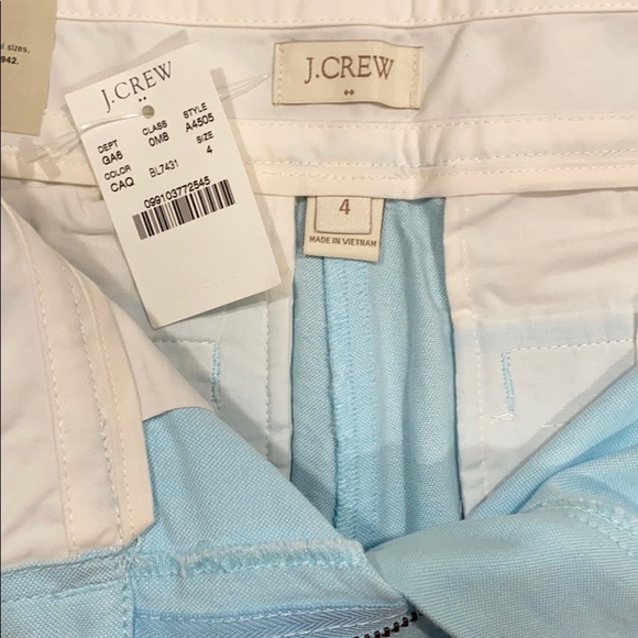 NWT J. Crew City Fit Shorts (Blue) - Picture 2 of 5